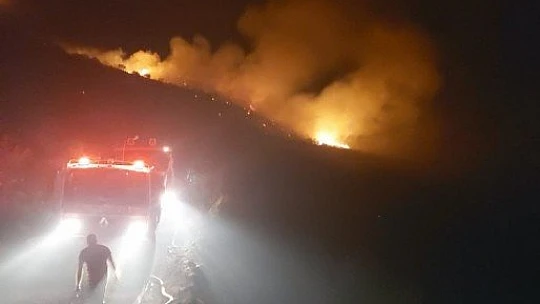 Elazığ'da orman yangınına müdahale sürüyor