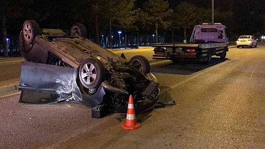 Elazığ'da otomobil takla attı: 1 yaralı