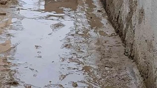 Elazığ'da patlayan boru nedeni ile evleri su bastı