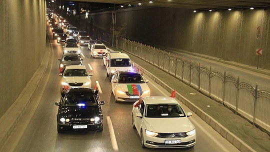 Elazığ'dan Azerbaycan için bin araçlık zafer konvoyu