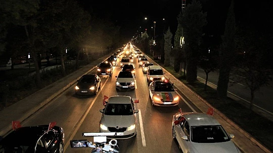 Elazığ'dan Azerbaycan için bin araçlık zafer konvoyu