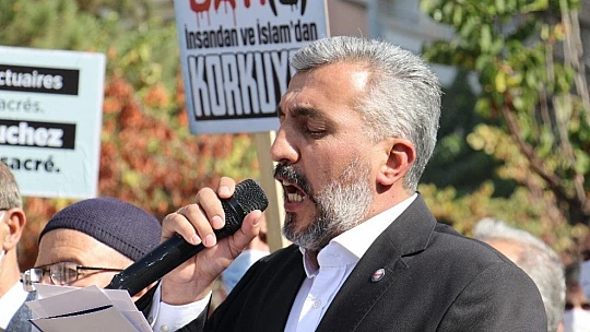 Elazığ'dan, Fransa Cumhurbaşkanı Macron'a tepki