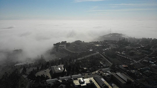 Elazığ sis denizinde kayboldu, eşsiz görüntüler oluştu