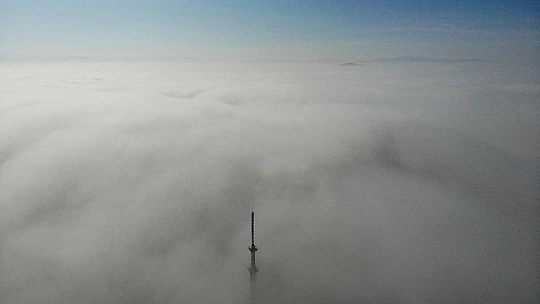 Elazığ sis denizinde kayboldu, eşsiz görüntüler oluştu