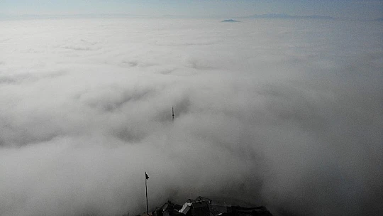 Elazığ sis denizinde kayboldu, eşsiz görüntüler oluştu
