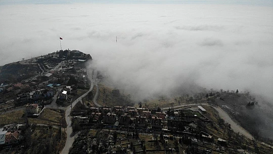 Elazığ sis denizinde kayboldu, eşsiz görüntüler oluştu