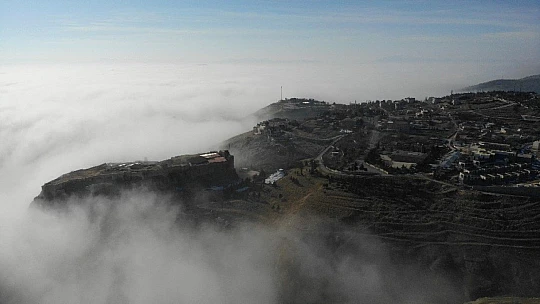 Elazığ sis denizinde kayboldu, eşsiz görüntüler oluştu