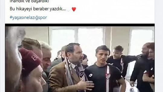 Elazığspor'da alkışlar başkan Şerifoğulları'na