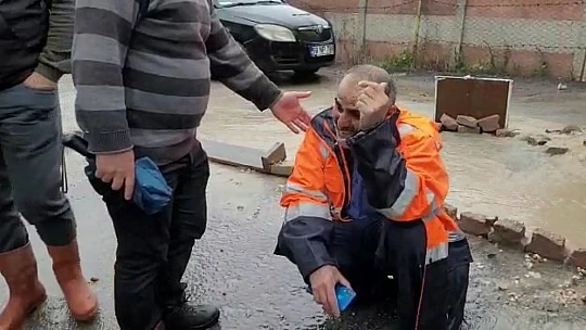 Evini su basan adam hüngür hüngür ağladı