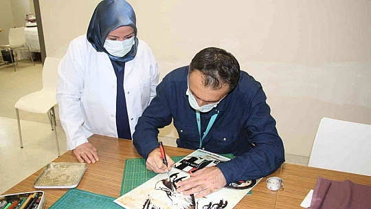 Fethi Sekin Şehir Hastanesinde açılan el sanatları kursu, vatandaşların ekmek kapısı oldu