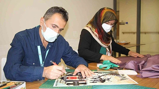 Fethi Sekin Şehir Hastanesinde açılan el sanatları kursu, vatandaşların ekmek kapısı oldu