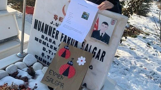 İlk karne şehit babaya