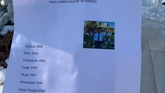 İlk karne şehit babaya