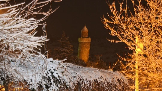 Karla kaplanan Harput'ta görsel şölen