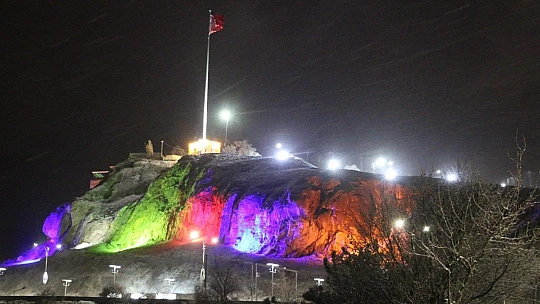 Karla kaplanan Harput'ta görsel şölen