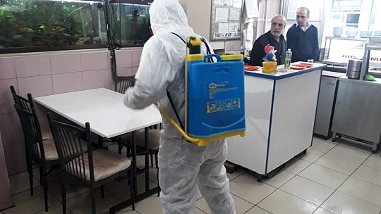 Lokantalar dezenfekte edildi