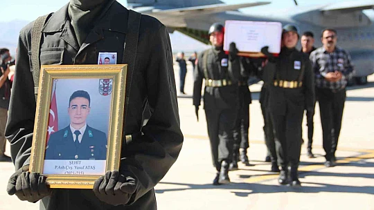 Şehit Ataş'ın naaşı memleketi Elazığ'a getirildi
