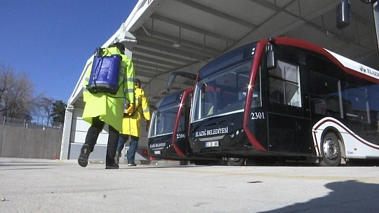 Halk Otobüsleri Dezenfeksiyon İşleminden Geçiriliyor