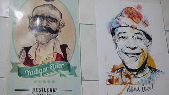 Yeşilçam oyuncularının unutulmaması için iş yerinin duvarlarını posterleriyle doldurdu