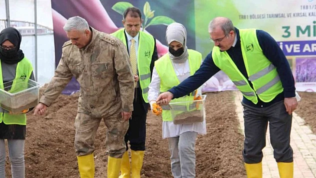 3 milyon aromatik fide tohumu toprakla buluştu