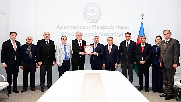 Elazığ heyetinden Azerbaycan Kültür Bakan Yardımcısı Adil Kerimli'ye ziyaret