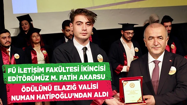 Fırat Üniversitesinde dereceye giren öğrenciler törenle ödüllerini aldı