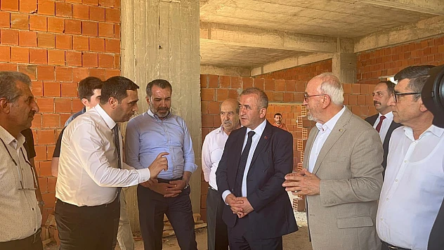 Vali Hatipoğlu HÜTTMER inşaat alanında incelemelerde bulunuldu