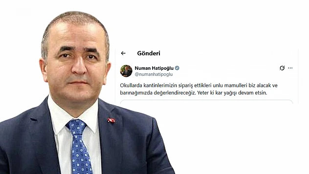 Vali Hatipoğlu: Yeter ki kar yağsın, kantincileri mağdur etmeyeceğiz