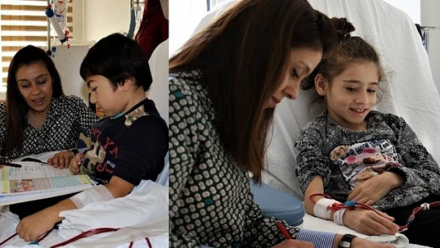 Vefakar öğretmen diyaliz merkezini okula çevirdi