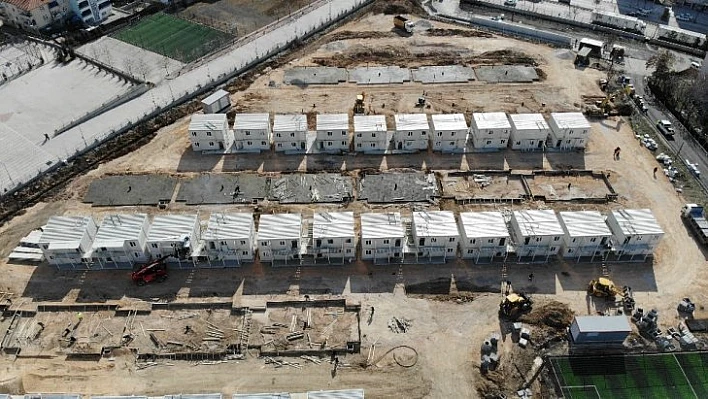 Çift katlı konteyner kent 5 gün sonra bitecek