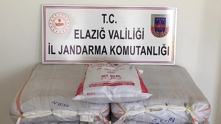Elazığ'da 171 kilogram kaçak tütün ele geçirildi
