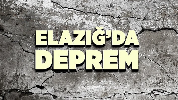 Elazığ'da 3.3 büyüklüğünde deprem