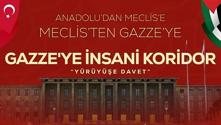 Elazığ'da Gazze için yürüyüşe davet