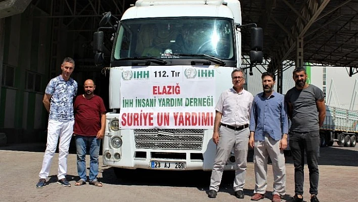 Elazığ'dan Suriye'ye 112'inci yardım tırı yola çıktı