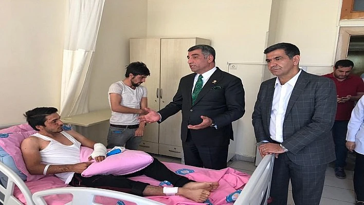 Gürsel Erol, yaralı vatandaşları ziyaret etti