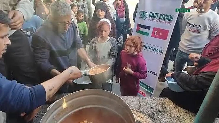 HÜDA PAR Elazığ Kadın Kolları'ndan Gazze'de bin kişilik iftar yemeği