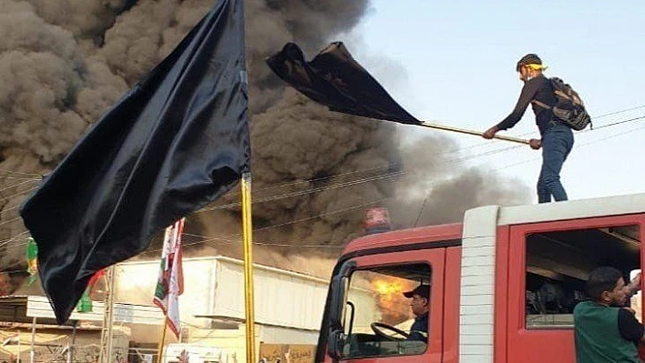 Irak'ta öfkeli Şii grup televizyon kanalını ateşe verdi