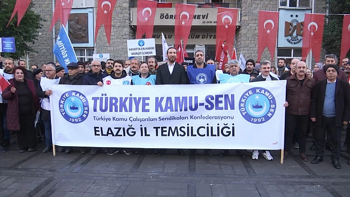 Kamu-Sen Elazığ İl Temsilciliği'nden eylem