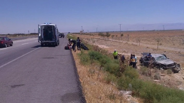 Konya'da otomobil şarampole uçtu: 5 yaralı