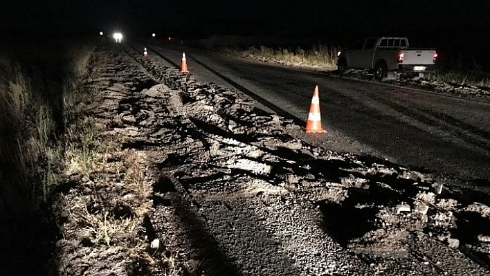 Pulluğu açık unuttu, 200 metre boyunca asfaltı sürdü