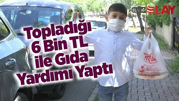 Topladığı 6 Bin TL ile Gıda Yardımı Yaptı