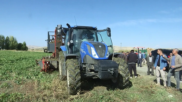 Vali Hatipoğlu şeker pancarı hasadına katıldı