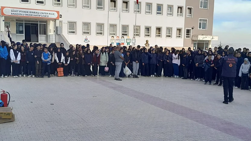 Elazığ'da öğrencilere 'Yangın Güvenliği Eğitimi'