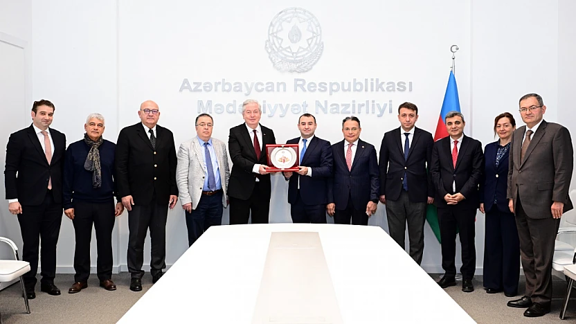 Elazığ heyetinden Azerbaycan Kültür Bakan Yardımcısı Adil Kerimli'ye ziyaret