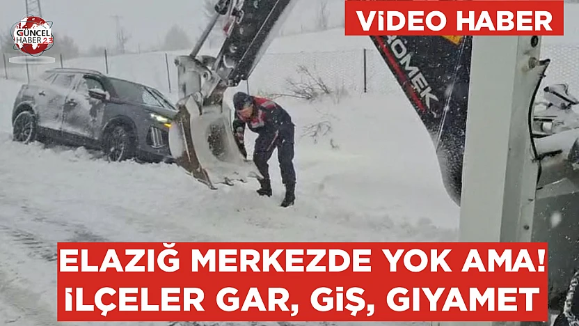 Sivrice'de mahsur kalan araçlar kurtarıldı