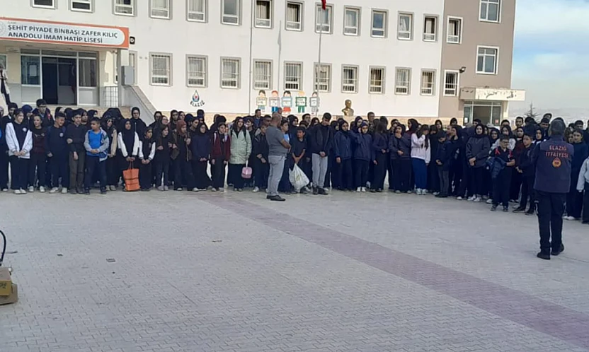 Elazığ'da öğrencilere 'Yangın Güvenliği Eğitimi'