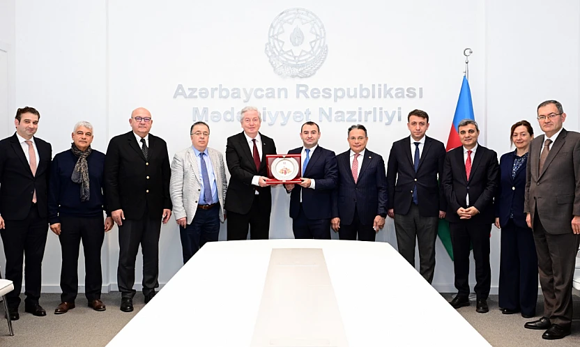 Elazığ heyetinden Azerbaycan Kültür Bakan Yardımcısı Adil Kerimli'ye ziyaret