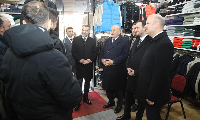 Genel Başkan Yardımcısı İleri ile Başkan Şerifoğulları'ndan esnaf ziyareti