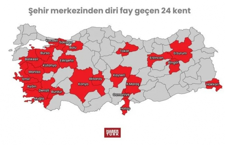 Elazığ şehir merkezinden diri fay hattı geçmiyor